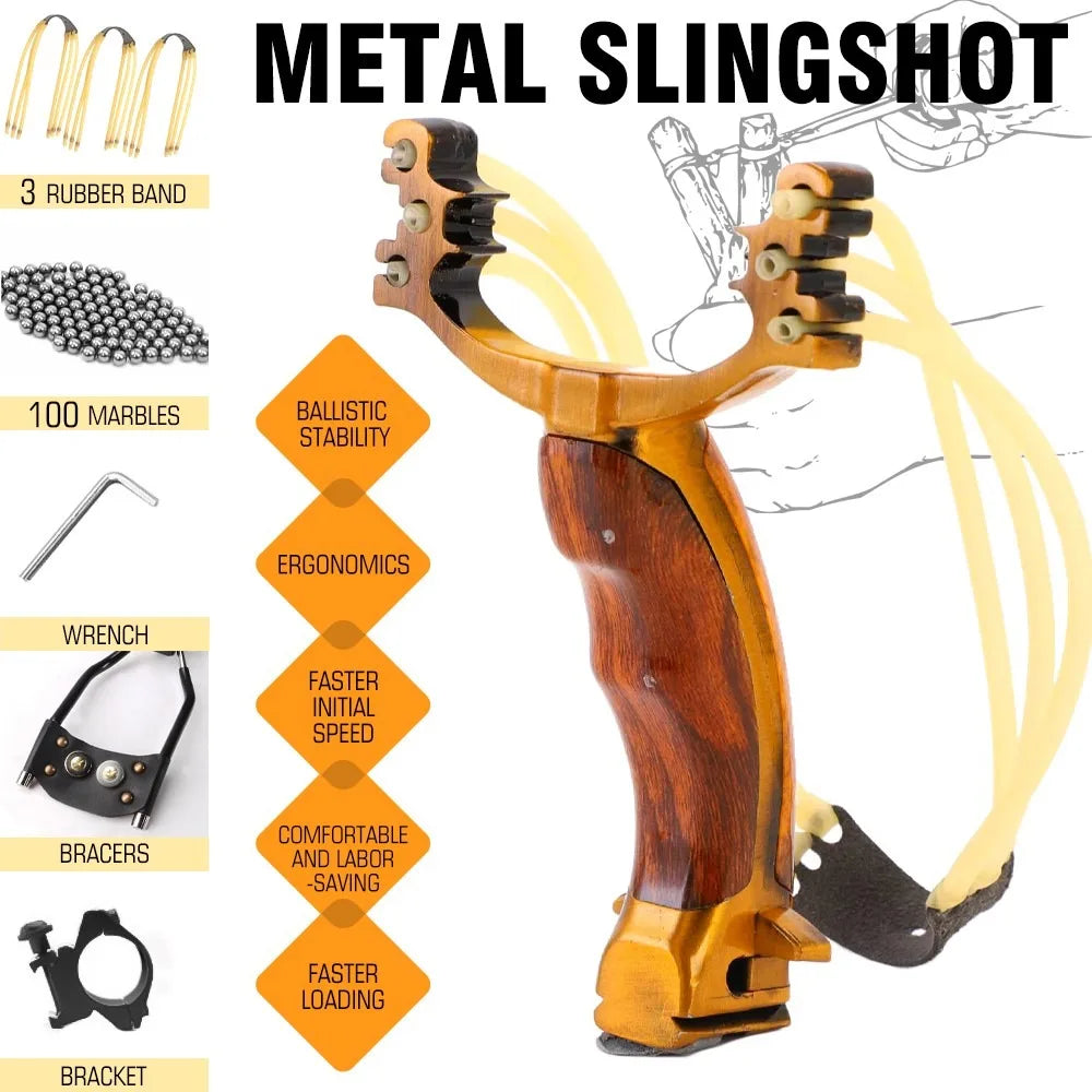 Professional Competitive Slingshot with Folding Wrist Support