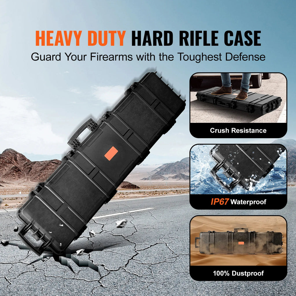 Hard Rifle Case Portable Long Gun Storage