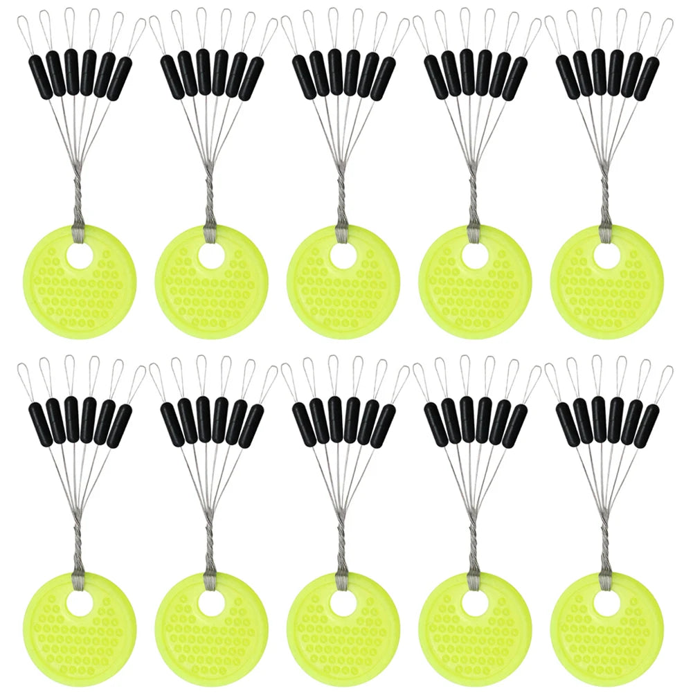 60-600Pcs Rubber Space Beans Bobber 10PCS/SET
