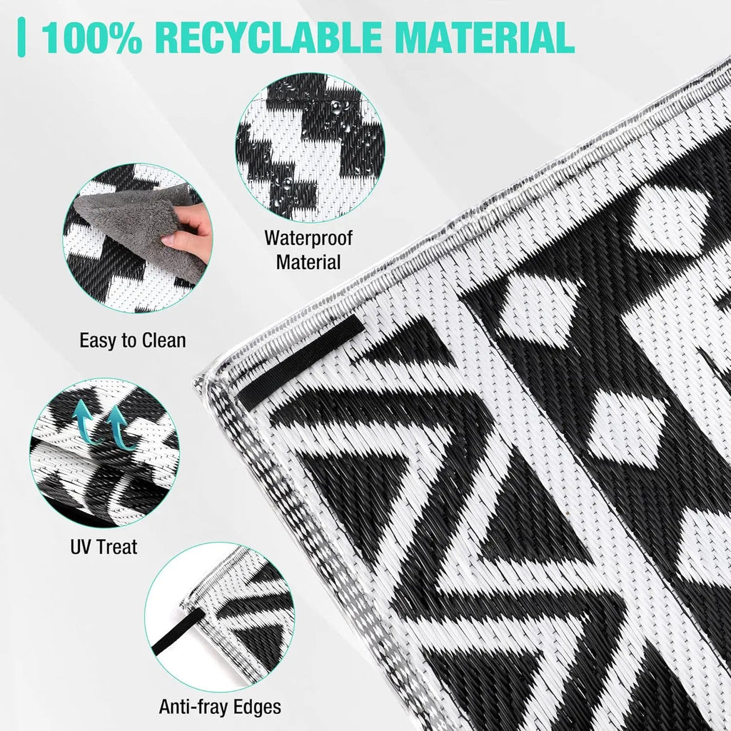 5'X8' Waterproof Outdoor Rug with LED Lights