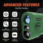 1000M Multi-Function Hunting Rangefinder with Speed and Scan