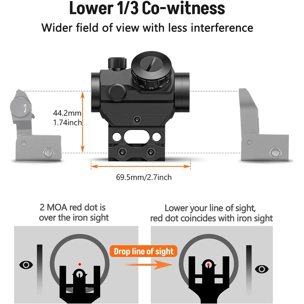 Red Dot Sight 1x25mm Reflex Sight